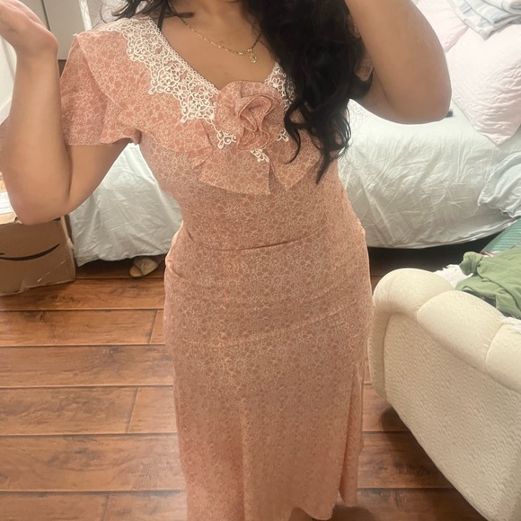 Vintage Scott McClintock long maxi dress with floral detail size 6 - Picture 4 of 13